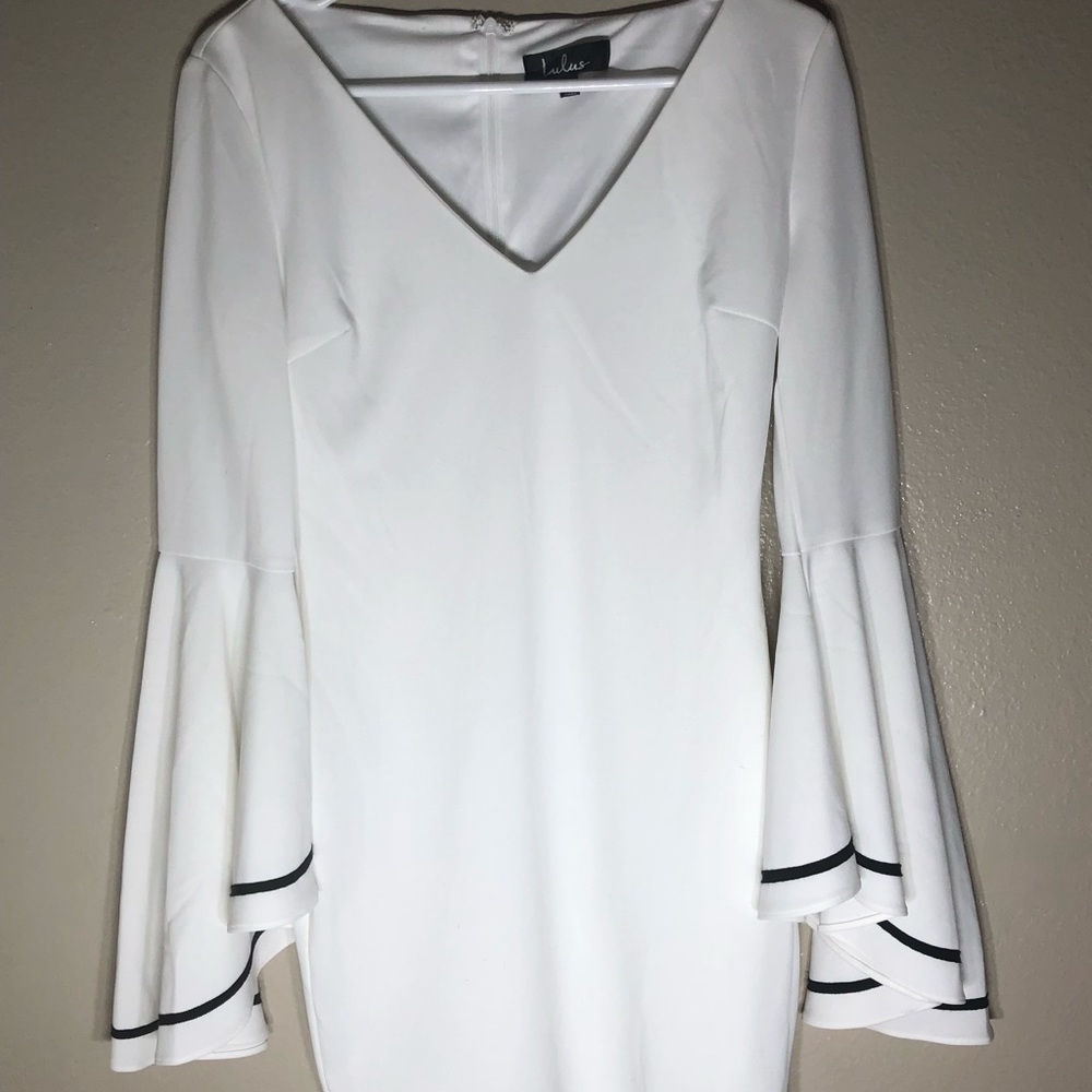 Lulus | white | Dress | long sleeve | midi |